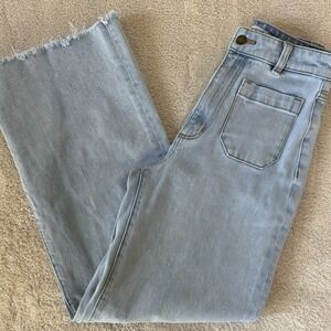 Rolla's Sailor Wide Leg Size 24 Women High Rise Paris Blue Casual Quiet Lux EUC